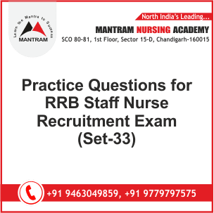Practice Questions for RRB Staff Nurse Recruitment Exam