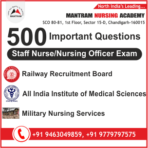 Download 500 Free Practice Question for Staff Nurse Recruitment Exam