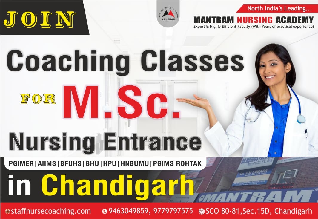 MSc Nursing Entrance Coaching Academy in Chandigarh