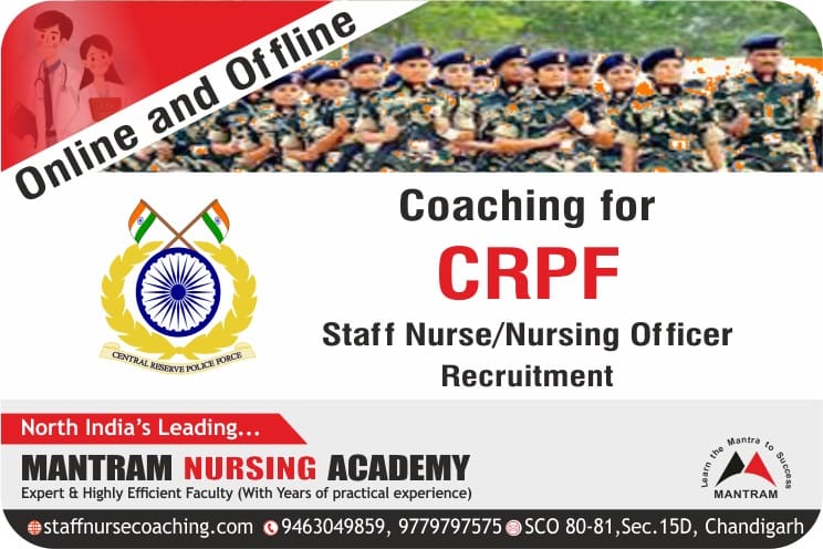 crpf nursing coaching
