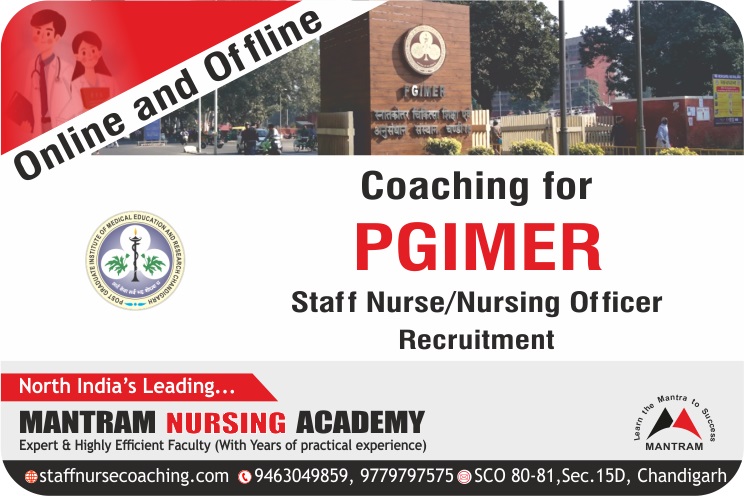 pgimer staff nurse coaching online and offline